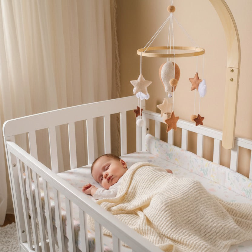 Mobile bebe sommeil serein Montgolfière Artisanale