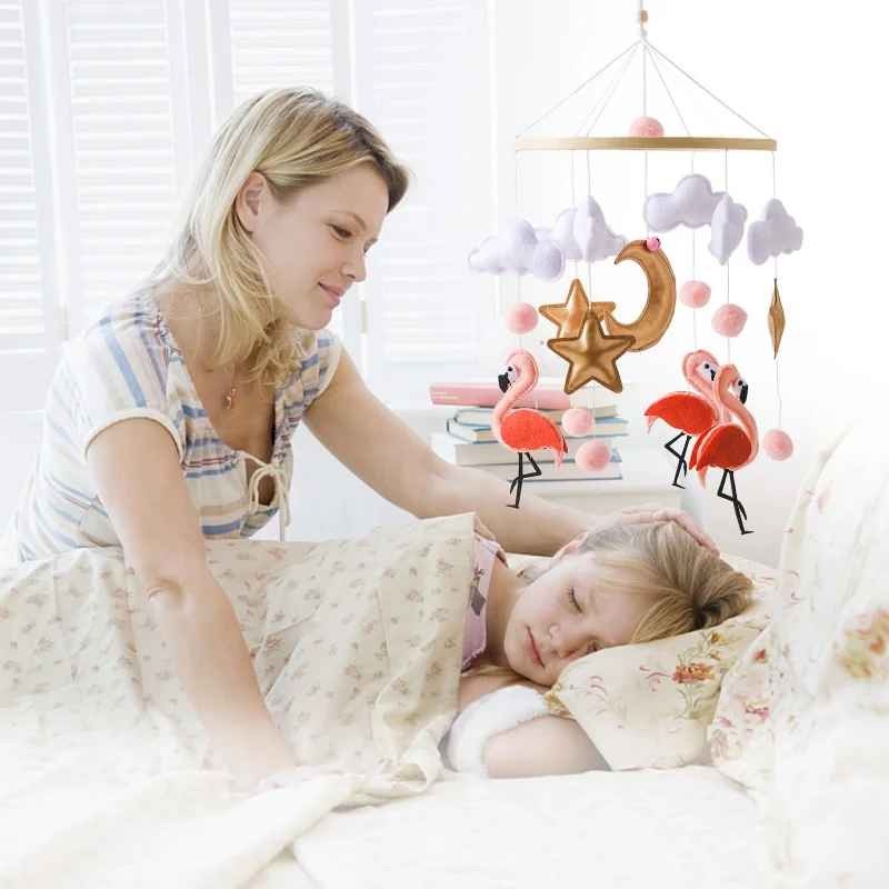 Mobile bébé sommeil serein profond Flamant Rose SweetDreams