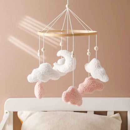 Mobile pour Bébé nuage rassurant WoodenCribBell Nuages