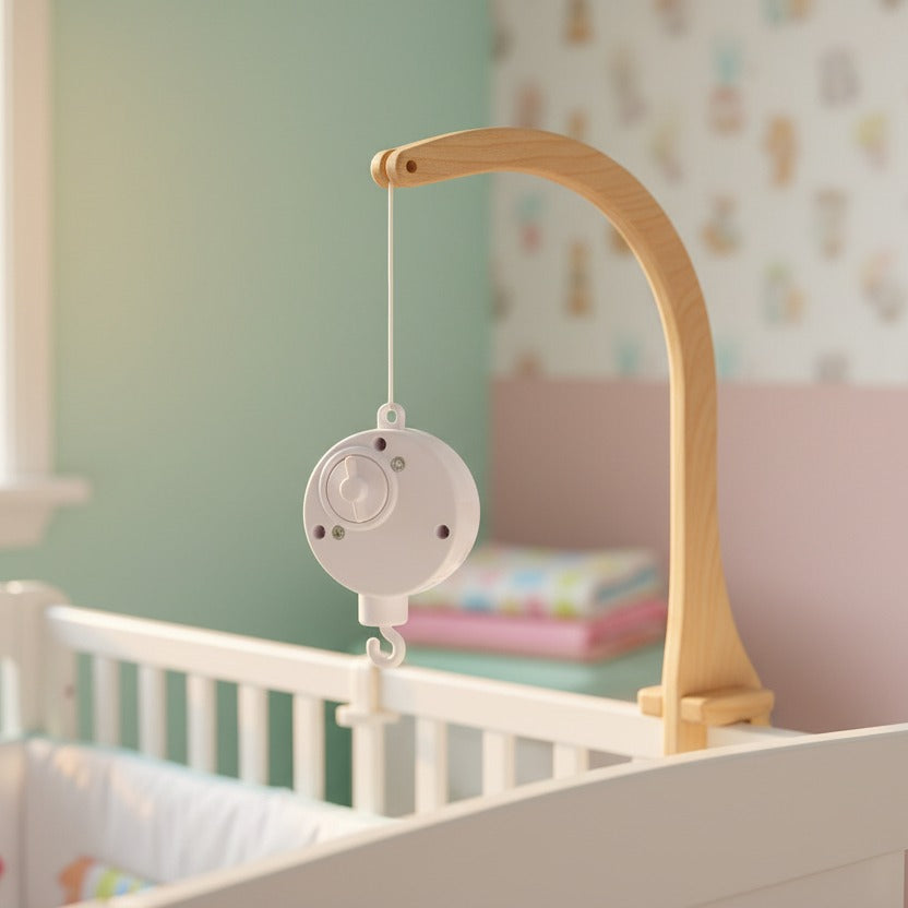 Mobile pour bébé en bois naturel boite musique DouceSonge
