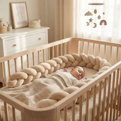 Natte de lit Beige sommeil paisible Tresse de Protection Bébé