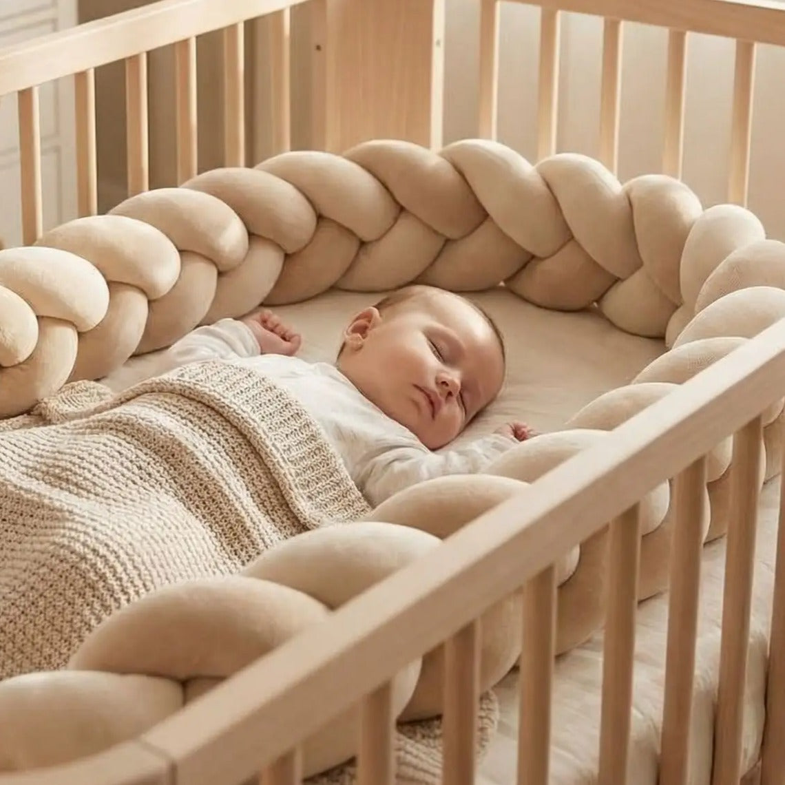 Natte de lit Beige sommeil serein Tresse de Protection Bébé