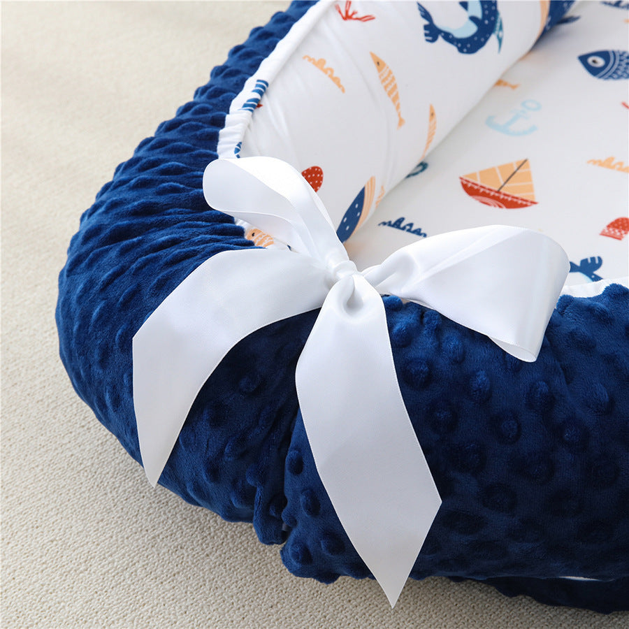 Noeud blanc du réducteur bebe motifs marin bleu Cocon Marin