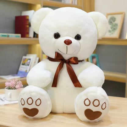 Ours en peluche assit en coton blanc rassurant Doudou Apaisant