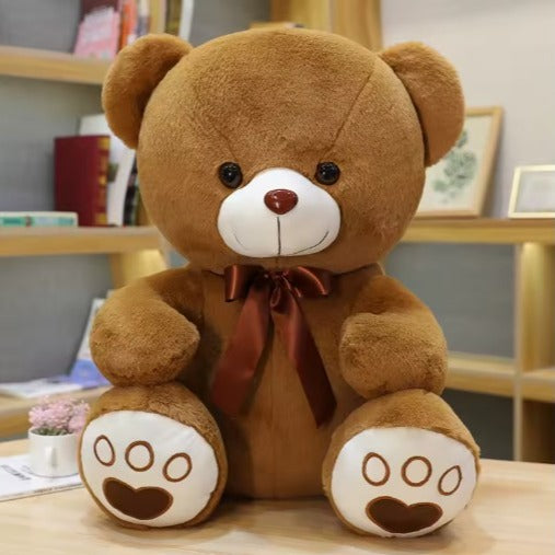 Ours en peluche assit en coton marron Doudou Apaisant