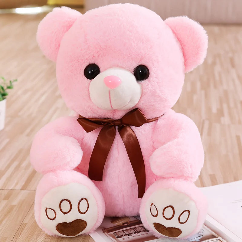 Ours en peluche assit en coton rose Doudou Apaisant