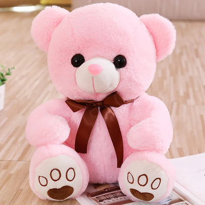 Ours en peluche assit en coton rose Doudou Apaisant