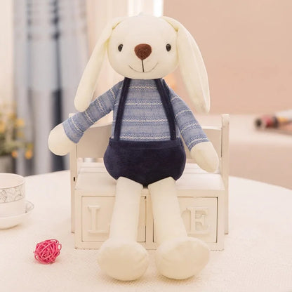Peluche Lapin bleu avec longues oreilles Doudou Câlins