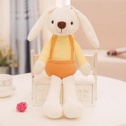 Peluche Lapin jaune avec longues oreilles Doudou Câlins