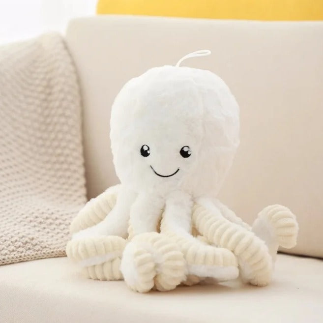 Peluche Pieuvre blanche Doudou Coton