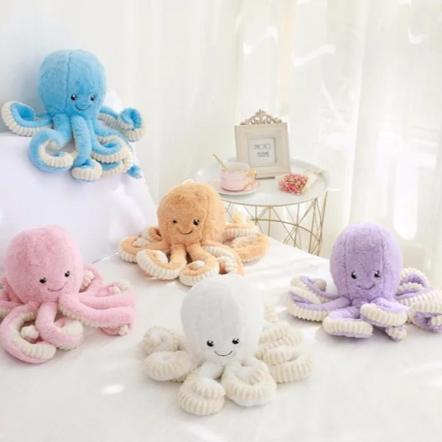 Peluche Pieuvre couleurs variées Doudou Coton