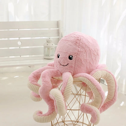 Peluche Pieuvre rose Doudou Coton