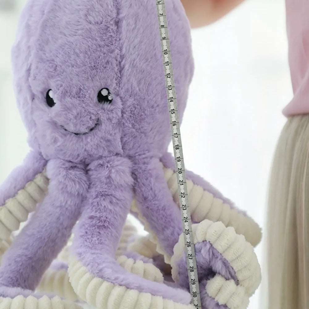 Peluche Pieuvre violet souriant Doudou Coton