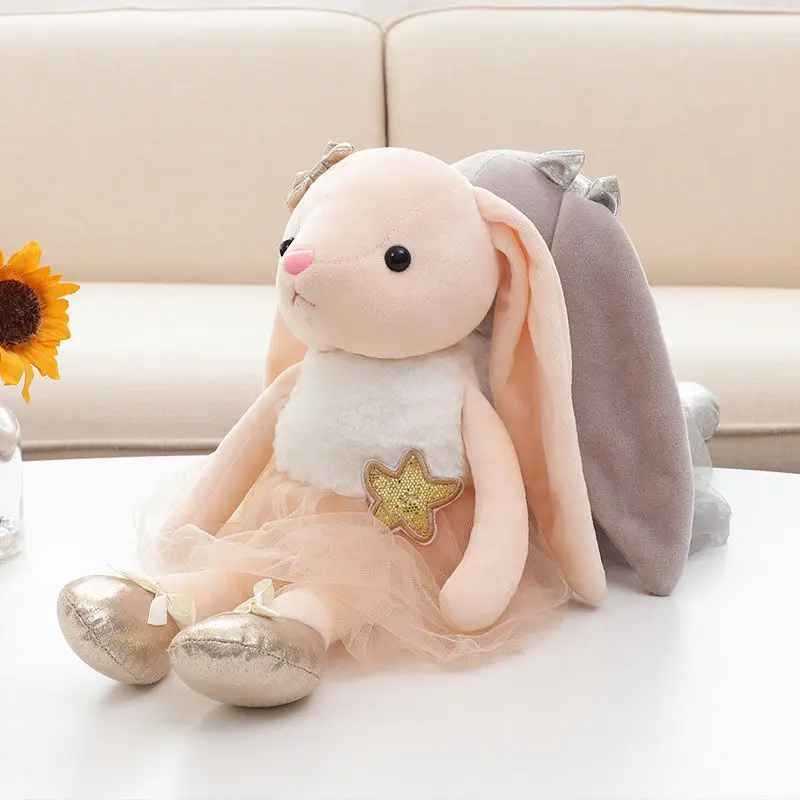Peluche lapin beige coutures renforcées Ballerine Apaisante
