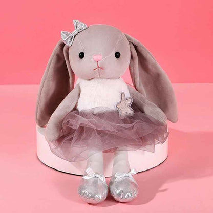 Peluche lapin grise en coton Ballerine Apaisante