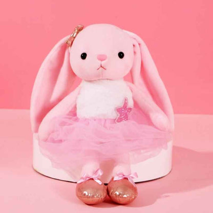 Peluche lapin rose douce en coton Ballerine Apaisante