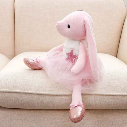 Peluche lapin rose en coton Ballerine Apaisante