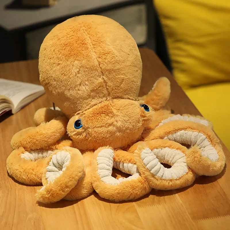 Peluche pieuvre douce beige Doudou Apaisant