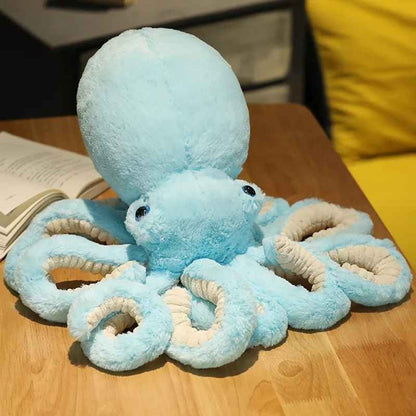 Peluche pieuvre douce bleu Doudou Apaisant