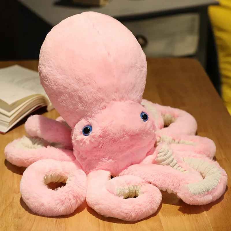 Peluche pieuvre douce rose Doudou Apaisant