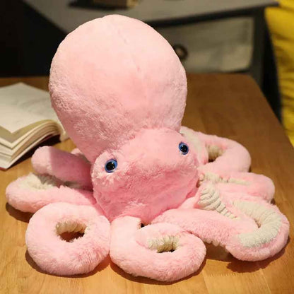 Peluche pieuvre douce rose Doudou Apaisant