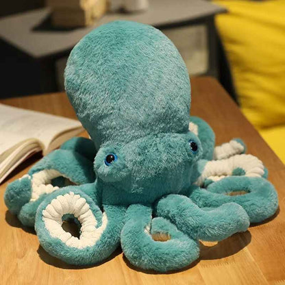 Peluche pieuvre douce verte Doudou Apaisant