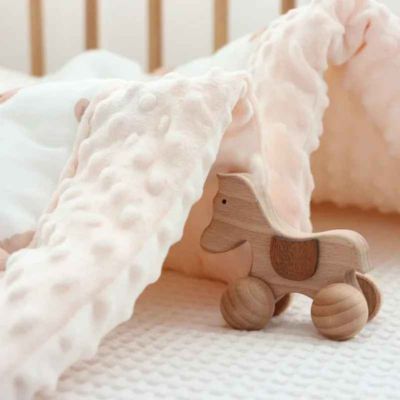 Plaid pour bebe douce détail sur bordure Gros Câlin