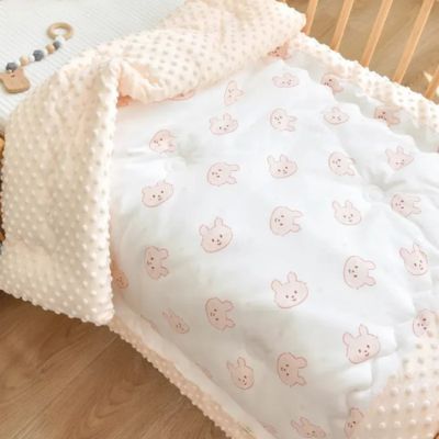Plaid pour bebe douce motifs lapins Gros Câlin