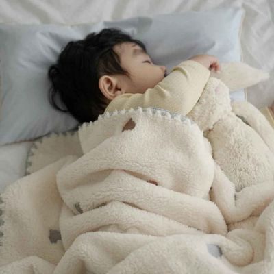 Plaide bebe douce douillette polaire sommeil serein Soie Polaire