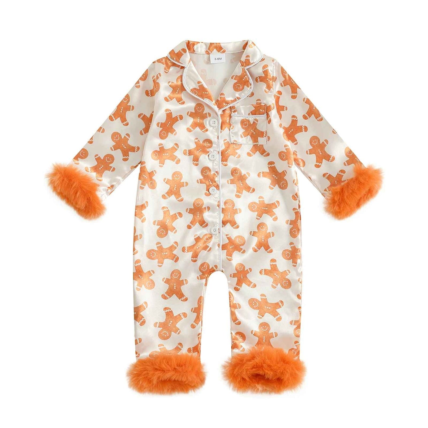 Pyjama Noel Bebe doux orange SatinDoux