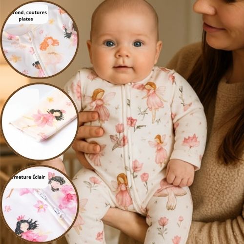Pyjama bébé fille détails Douceur Enchantée
