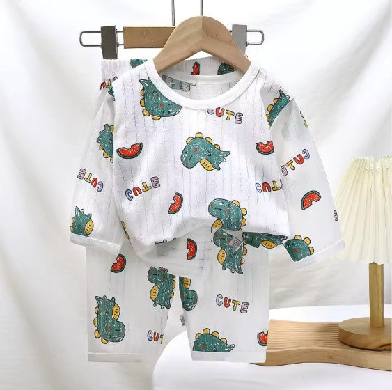 Pyjama bébé garçon doux confortable ensemble Dinosaure Coton Naturel