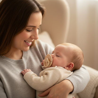 Sucette bebe beige premium TendreLumi