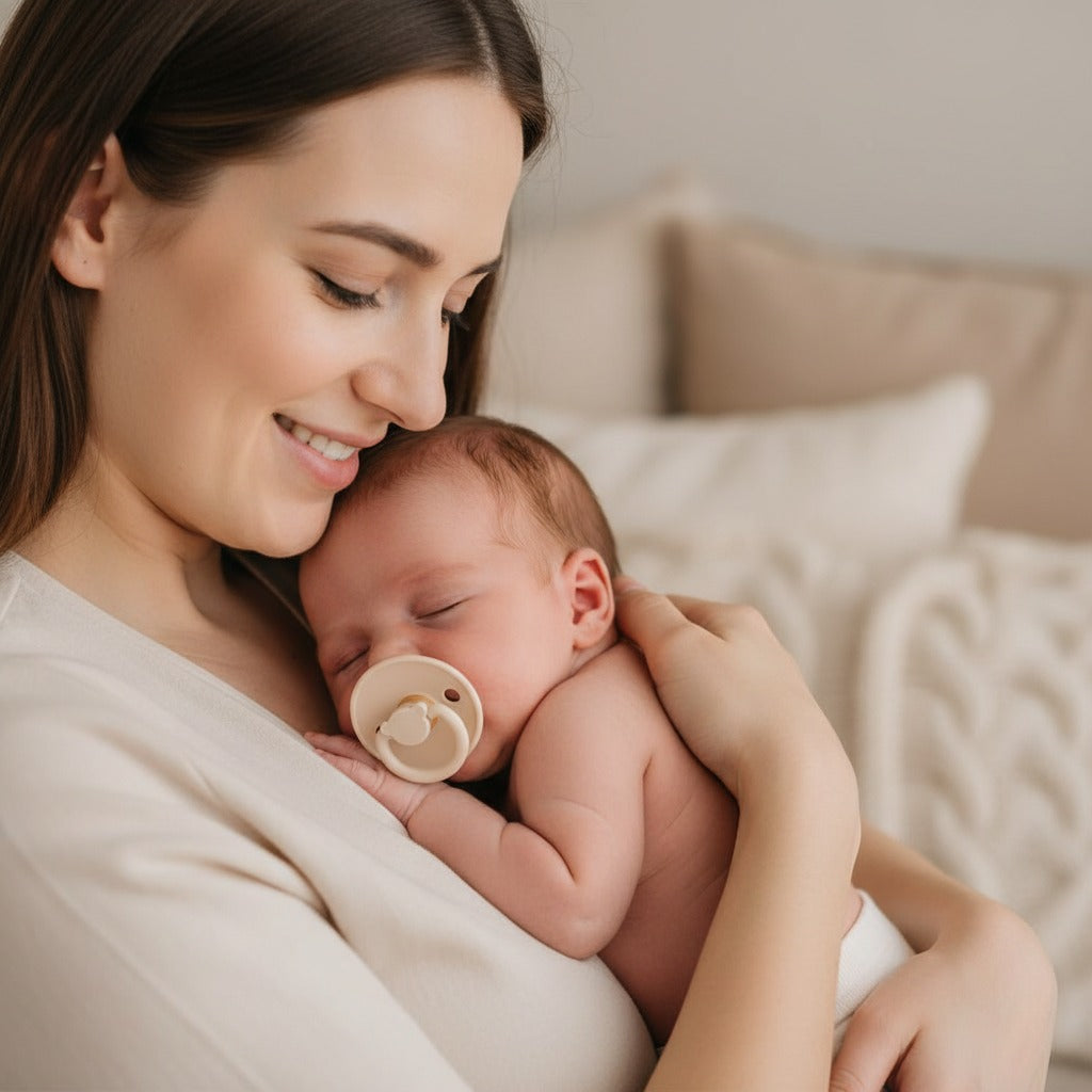 Sucette bébé beige sommeil paisible Silicone Ultra Doux Ours