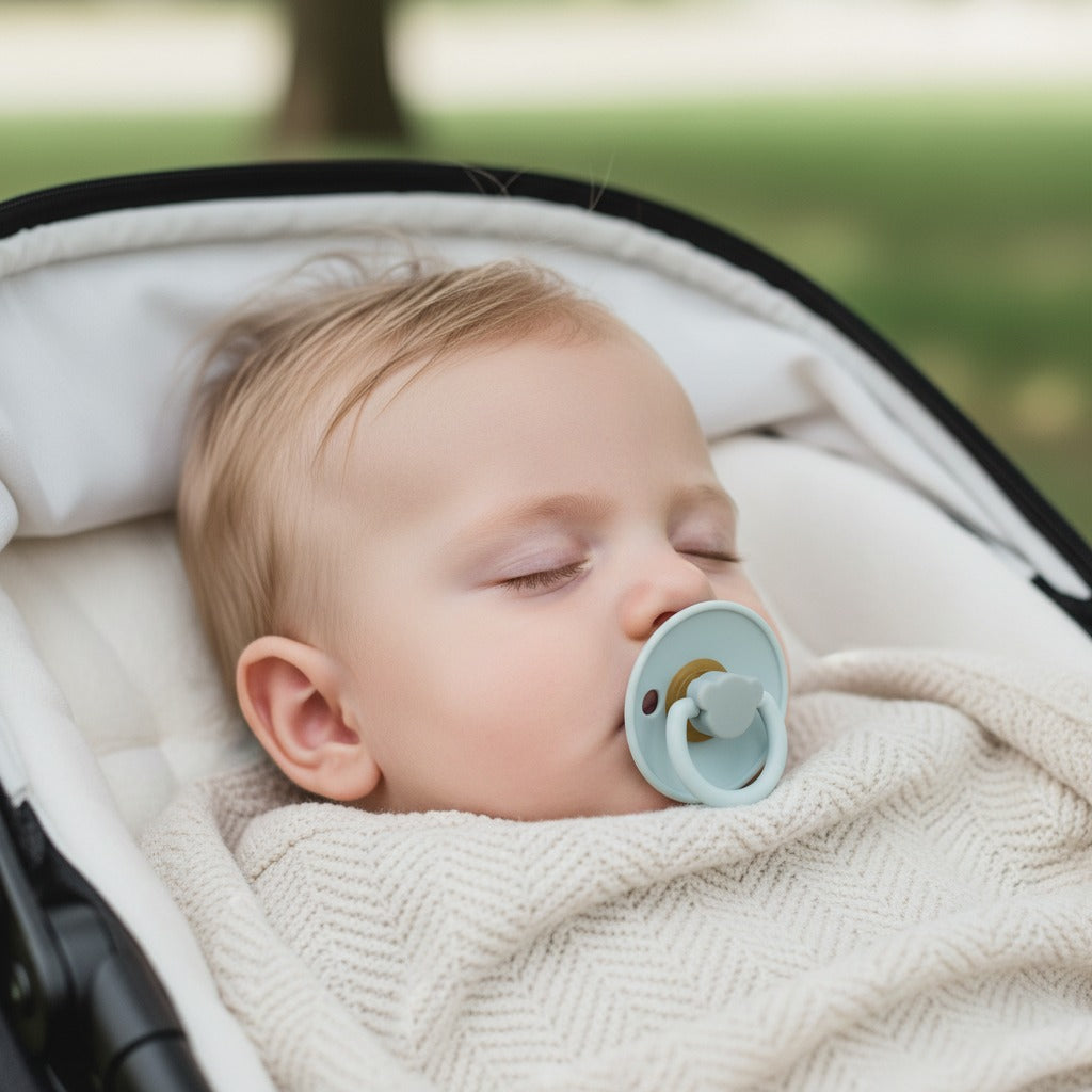 Sucette bébé bleue rassurante Silicone Ultra Doux Ours