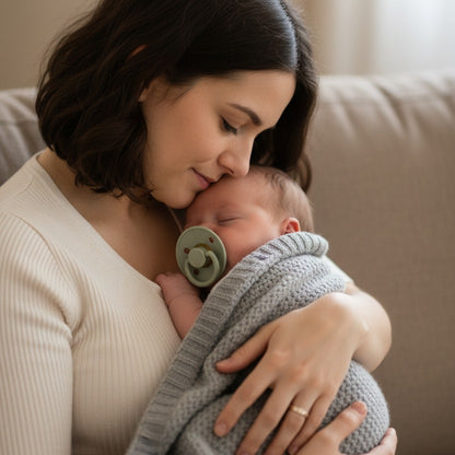 Sucette bebe verte sommeil paisible TendreLumi