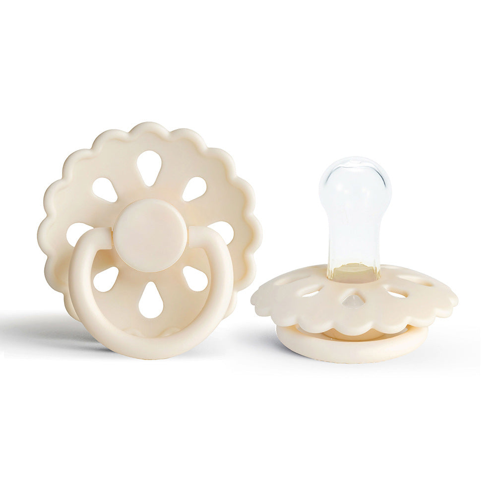 Sucette pour bebe beige Fleur de Nuit