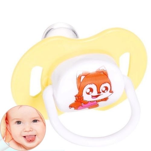 Sucette pour bebe jaune Tendres Compagnons