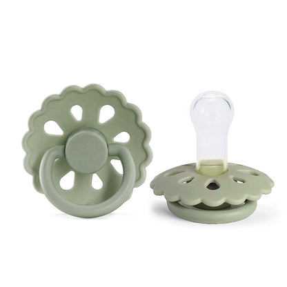 Sucette pour bebe verte Fleur de Nuit