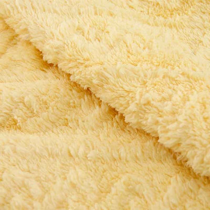 Texture douillet de Petite couverture bebe douce jaune - Soft Sleep