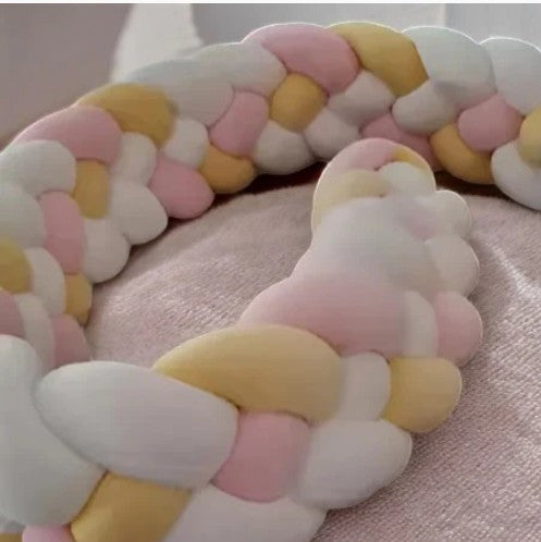 Tour de Lit Bebe confortable CozyKnot Rose Jaune