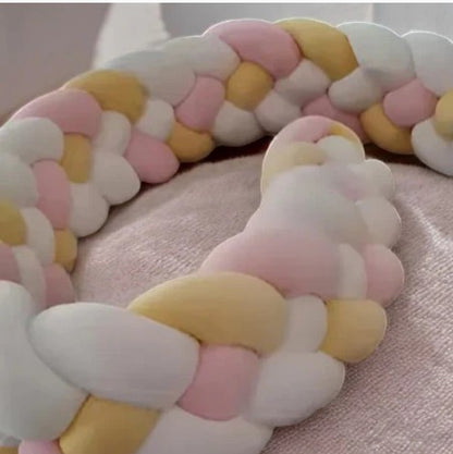 Tour de Lit Bebe confortable CozyKnot Rose Jaune