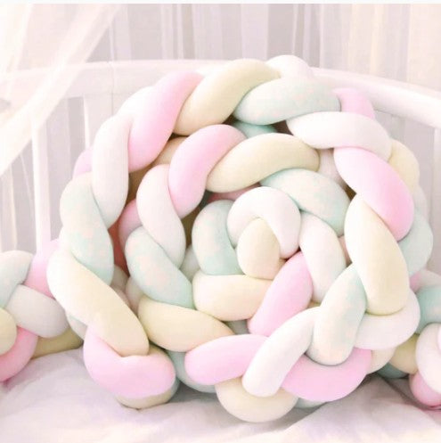 Tour de Lit Bebe doux CozyKnot Rose Jaune