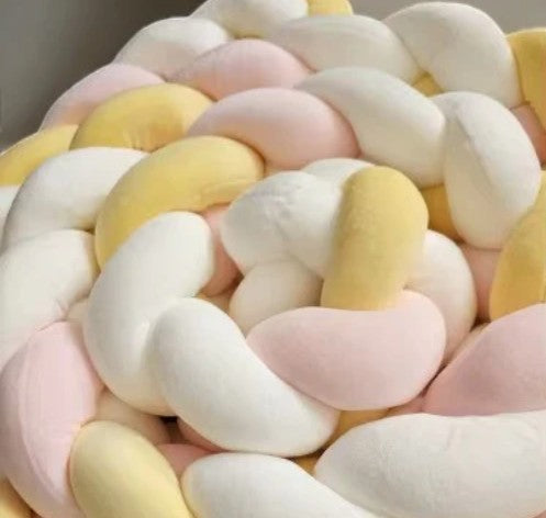 Tour de Lit Bebe doux confortable CozyKnot Rose Jaune