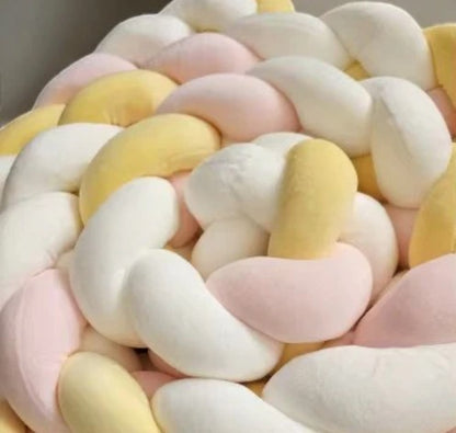 Tour de Lit Bebe doux confortable CozyKnot Rose Jaune