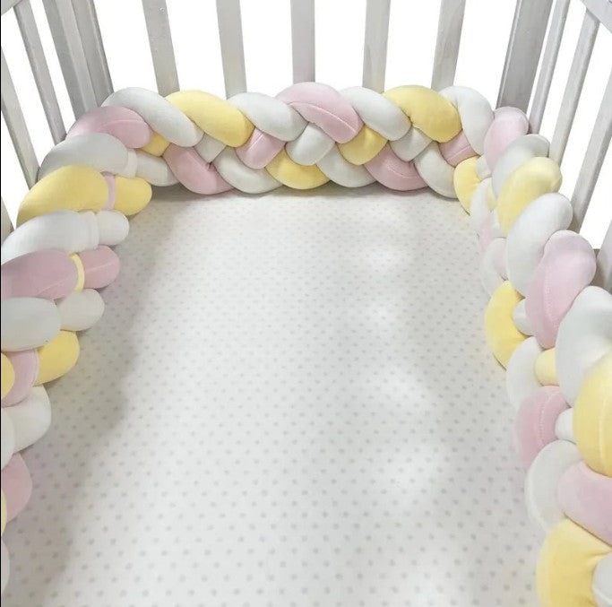 Tour de Lit Bebe sommeil paisible CozyKnot Rose Jaune