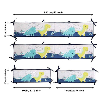 Tour de lit bébé 4panneaux dinosaures Cocon Doux