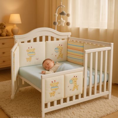 Tour de lit bébé GIRAFE sommeil paisible rassurant Cocon Sécurisant