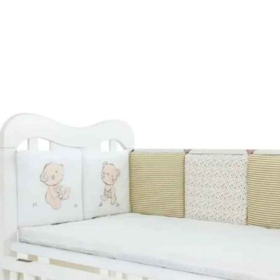 Tour de lit bébé cocon protecteur Ourson Rêveur Coton Bio