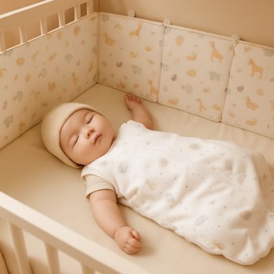 Tour de lit bébé confortable sommeil profond Cocon Protecteur Forêt